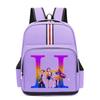 College Style Trend 26 Letter Printing Anime Cartoon Large Capacity Burden Reduction Backpack Casual Student School Bag