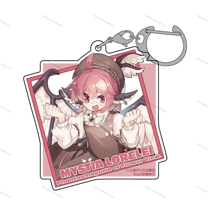 Game anime Touhou Project Acrylic keychain Collecting accessories Cartoon pendant Festival gifts for friends fans