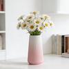 White Ceramic Vase Small Ribbed Textured Flower Vase for Pampas Grass Home Living Room Bedroom Dining Table Farmhouse Kitchen Shelf Table Decor