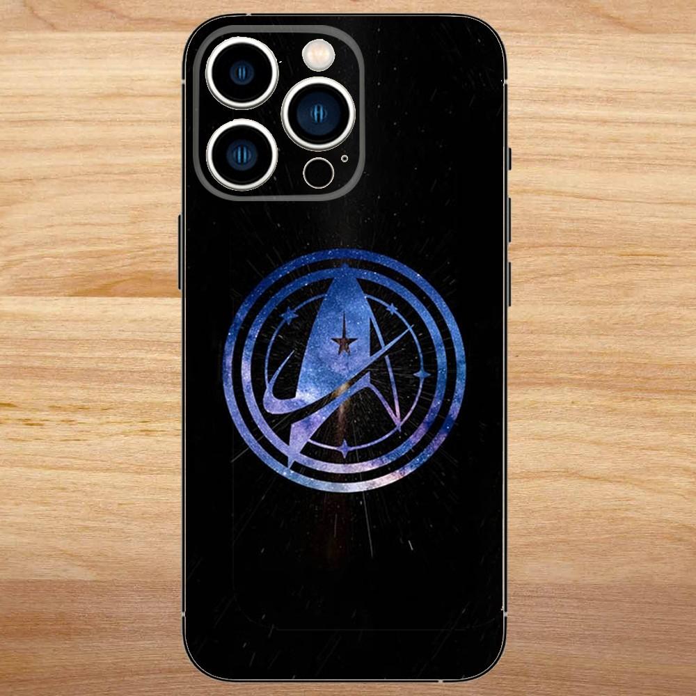 Custodia per Telefono Star Trek Ships Per iPhone 16,15,14,13,12,11,Pro,Max,Plus,Mini,X,XS,XR,8,7,6,S,Plus,SE Custodia Nera Morbida