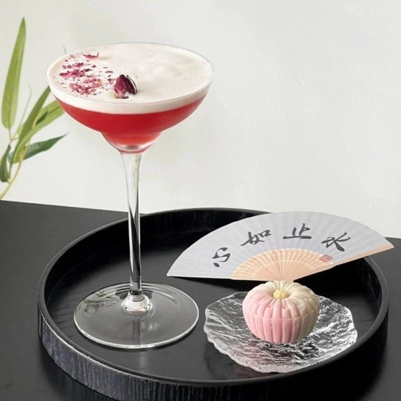 2Pcs Japanese Style Margarita Glasses Cup Handmade Classic Goblet Simple Cocktail Glass Cup Martini Glasses Cups Kitchen Tools