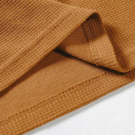 Tricou pentru bărbați cu gât în V tip waffle, culoare uni, tricou casual, top de vară cu mânecă scurtă, pulover pentru ieșiri zilnice, sală de sport acasă, îmbrăcăminte stradală