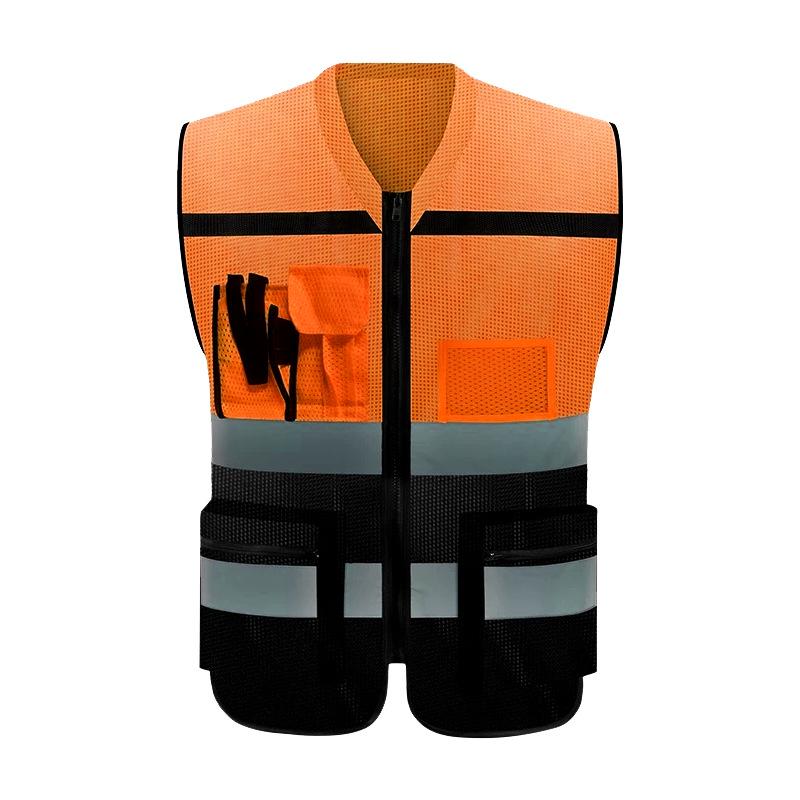 Multi-pocket Reflective Safety Vest for Construction & Security