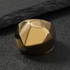 Bijoux en acier titane moulé, bague en acier inoxydable simple personnalité coupe brillante multi-facettes bijoux pour hommes