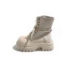 Sheepskin version~ Korean pleated piled boots round head flat bottom western cowboy boots women's new Martin boots short boots