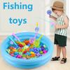 Inflatable fish pond children's magnetic fishing toy pool kindergarten puzzle parent-child game multiplayer collaboration