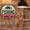 Vintage Metal Tin Sign 8x8 Inch Limited Edition Fishing Wall Art