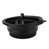 Silicone Ice Bath Bowl with Built In Ice Grid Ventilation Tube Foldable Face Ice Silicone Bowl for Skincare Black
