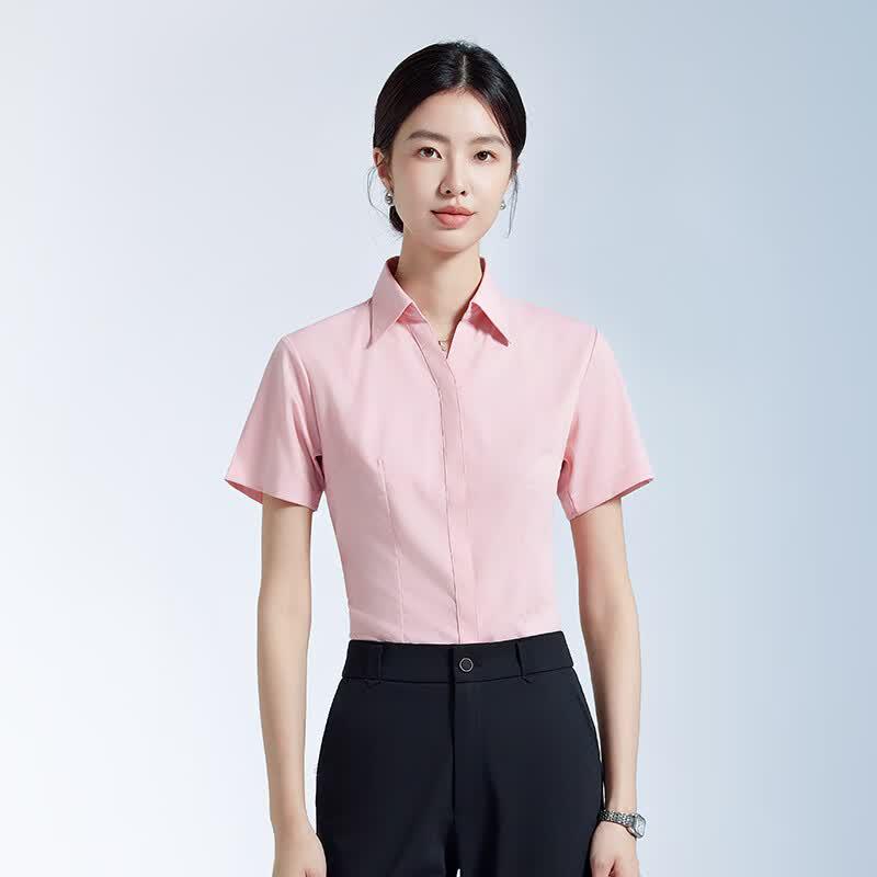 Women's V-Neck Bamboo Fiber Business Shirt