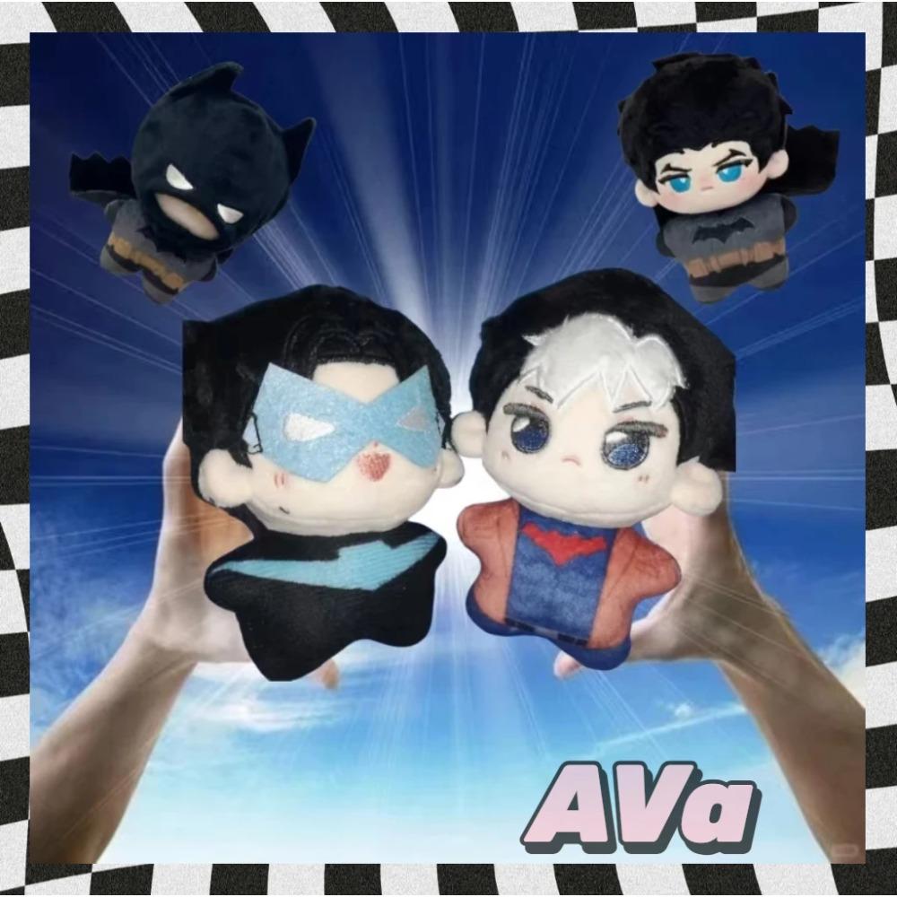 Anime Bat Man 10 Cm Mini Doll Star Idol Fans Doll Red Hood Nightwing Dick Grayson Jason Tod Attribute Printed Cotton Doll Gift