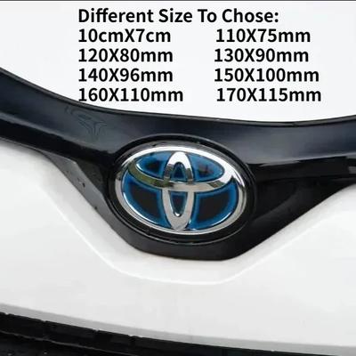 For 3D Bil Hybrid Logo Frontgrill Hette Bagasjerom Emblemer Corolla Camry RAV4 Hilux CHR Highlander Yaris Vios Alphard HRV Reiz