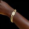 12MM Width Stainless Steel Miami Cuban Link Bracelet Iced CNC Inlay Cubic Zirconia Hip Hop Jewelry for Men Women Wholesale