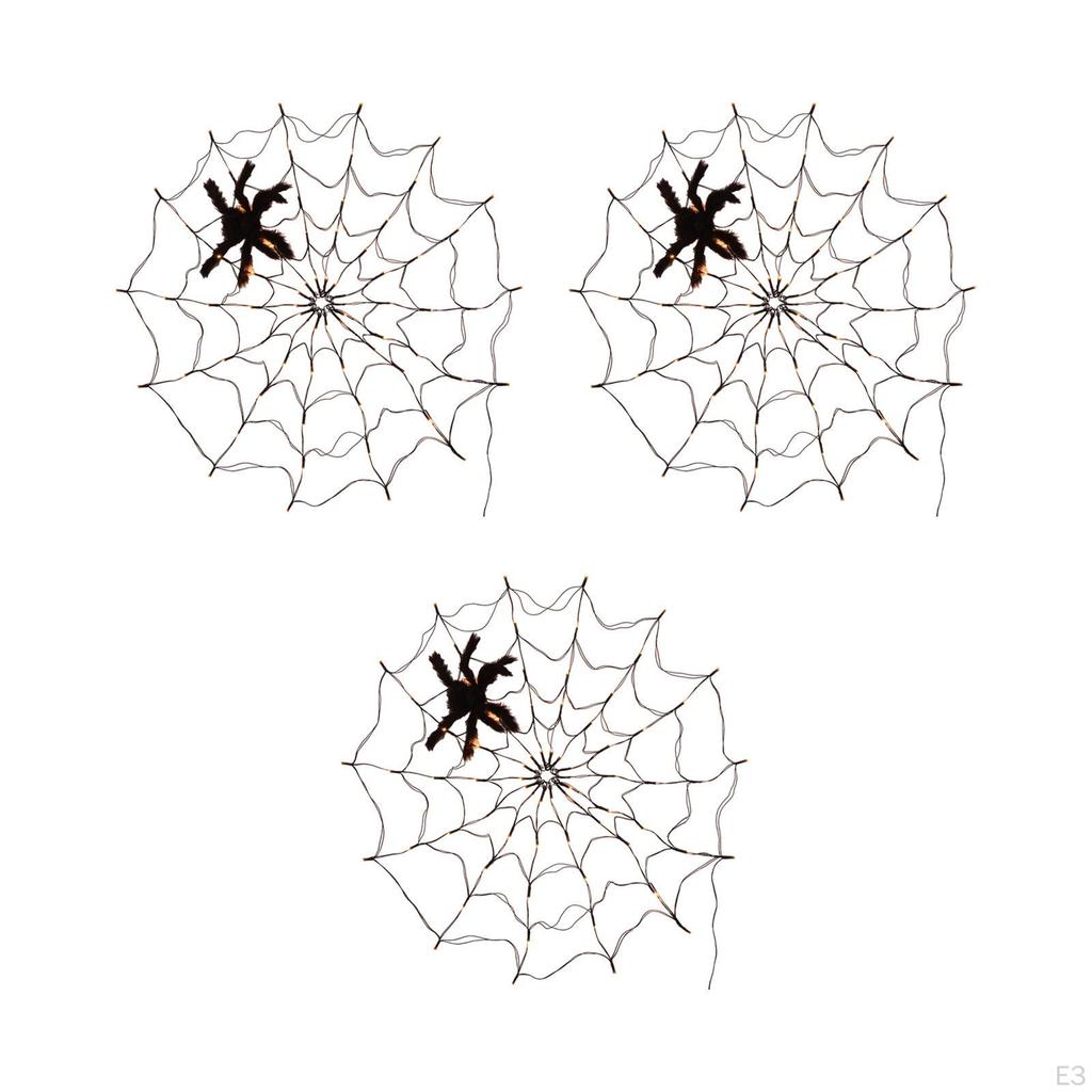 Spider Web Light Halloween Decorations Indoor USB Outdoor Lighted Led String for Event