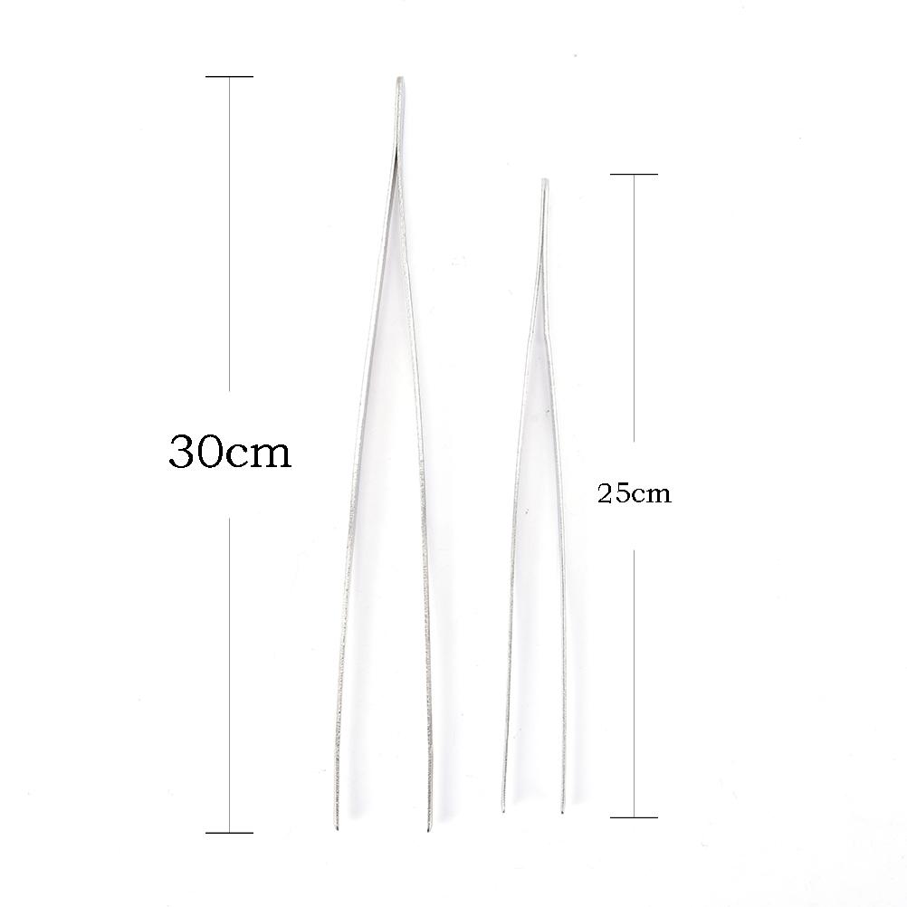 1PCS 25/30cm Straight Toothed Tweezers Barbecue Stainless Steel Long Food Tongs Home Medical Tweezers Garden Kitchen BBQ Tool 9cm