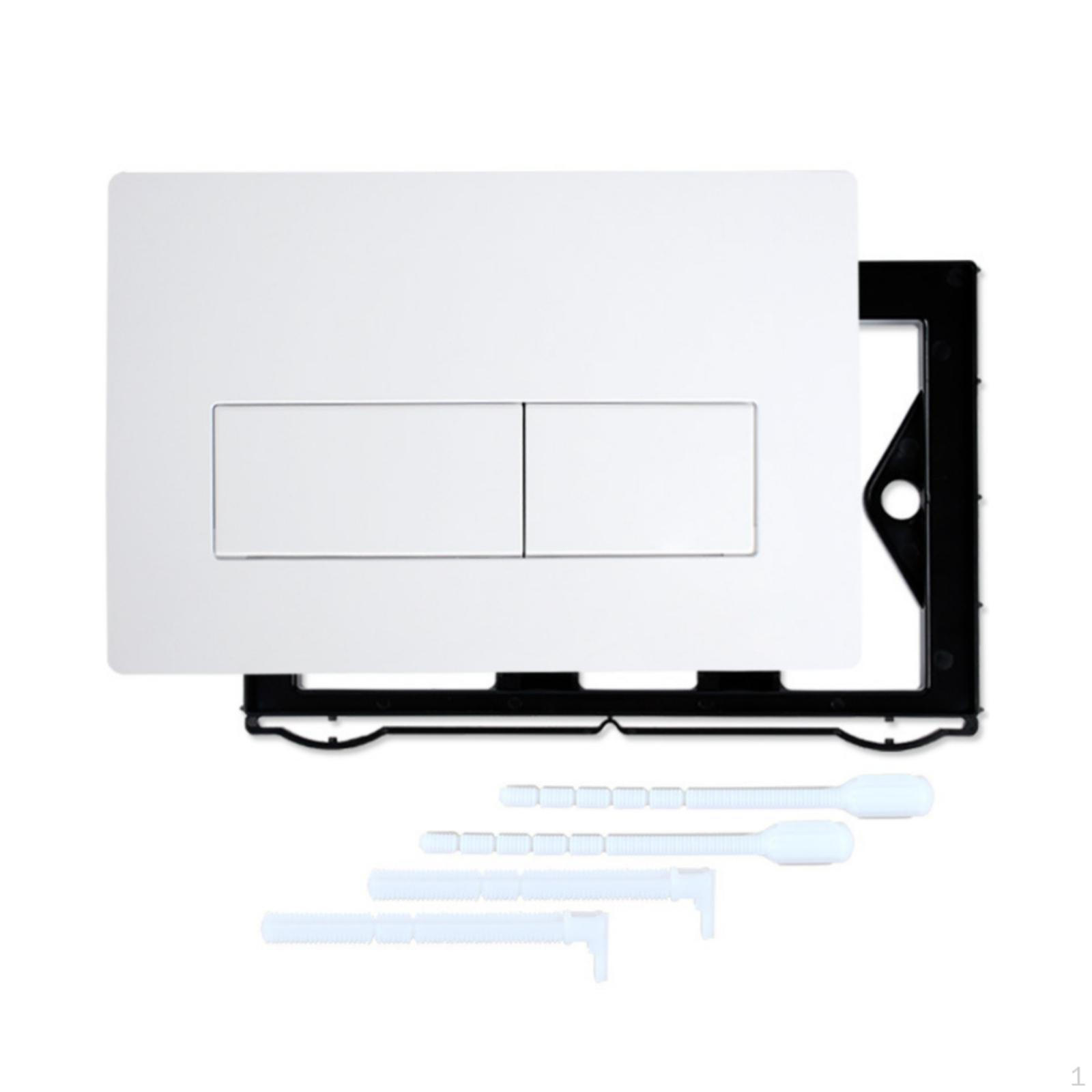 Toilet Flush Plate Material Concealed Cistern Compatible Replacement Wall Hung White