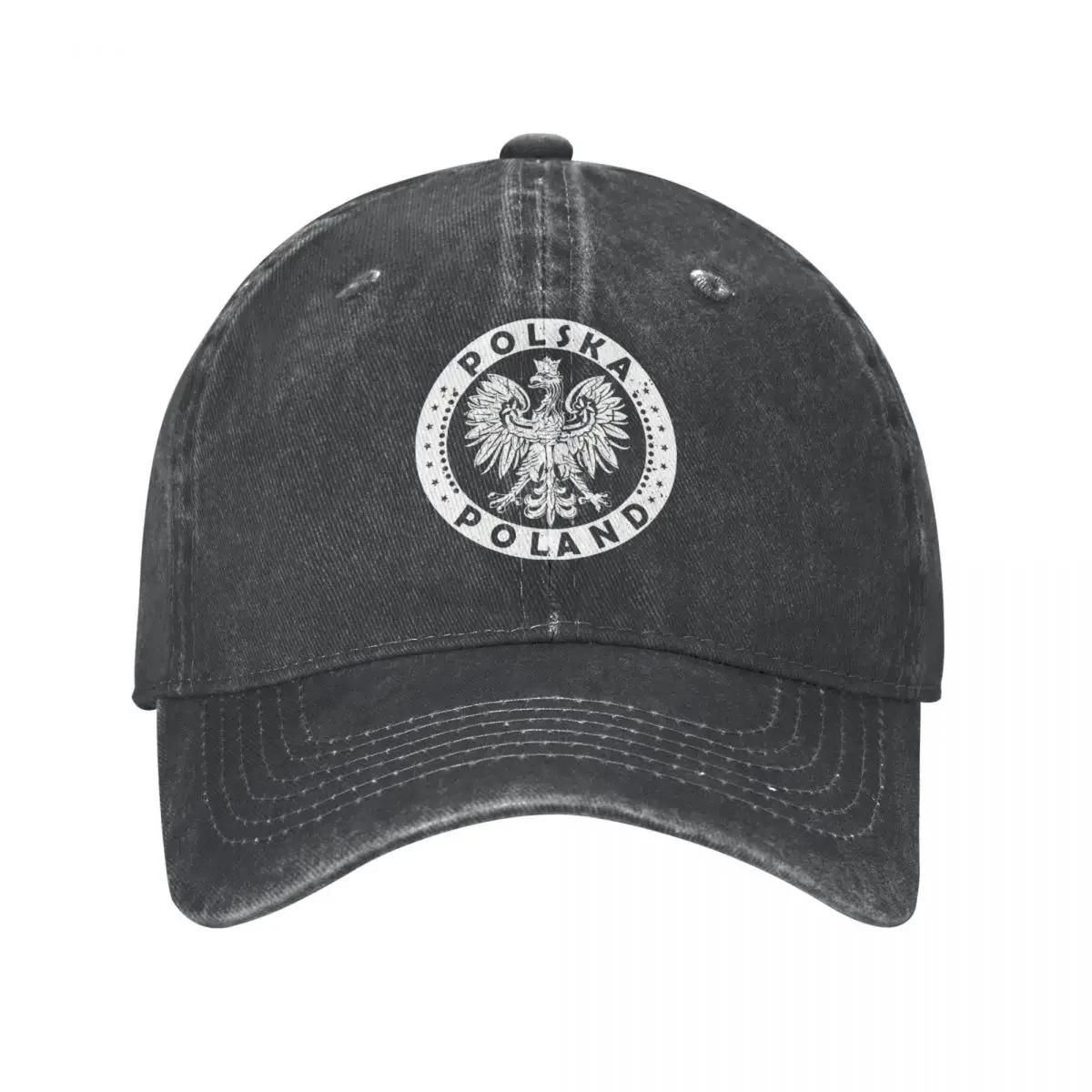 Polska Polish Eagle Vintage Unisex Women Baseball Cap Poland Coat Of Arms Distressed Washed Cap Vintage Outdoor Activities Sun Cap One Size