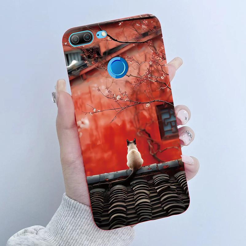 For Honor 9 Lite LLD-L21 LLD-L31 Phone Case Flower Girl Design Soft Silicone TPU Back Housing for Honor 9 STF-L09 STF-AL10 Cover