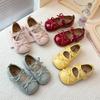 Mädchen Mary Jane Flache Schuhe Mit Schleifen-Detail Herbst Weiche Sohle Kleinkind Prinzessin Alter 4-6