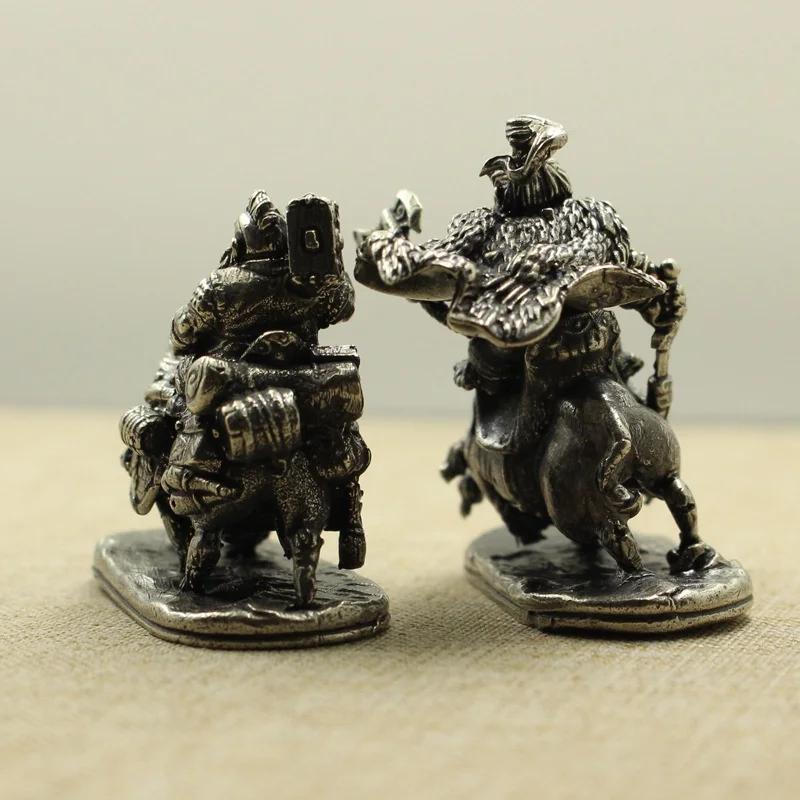 Cartoon Desktop Copper Soldier Decoration Ornaments Retro Dwarf Legionnaire Cavalry Model Figure Toys