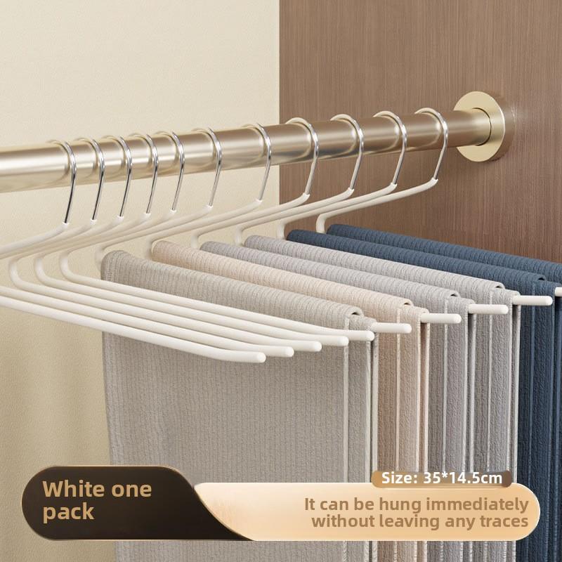 3 Pcs Non-marking Trouser Clip Non-slip 2 Shaped Z Wardrobe Built-in Goose Type Trouser Hanger for Home Use Hanging Trouser Hanger