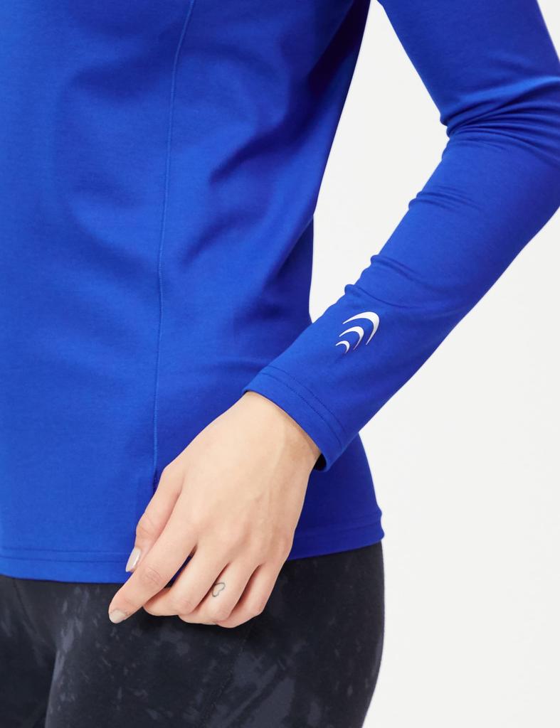 Goldwin C3fit Advanced Warm Long Sleeve Lapis Lazuli Cut and Size S Size Women's Sew, (Japan S)