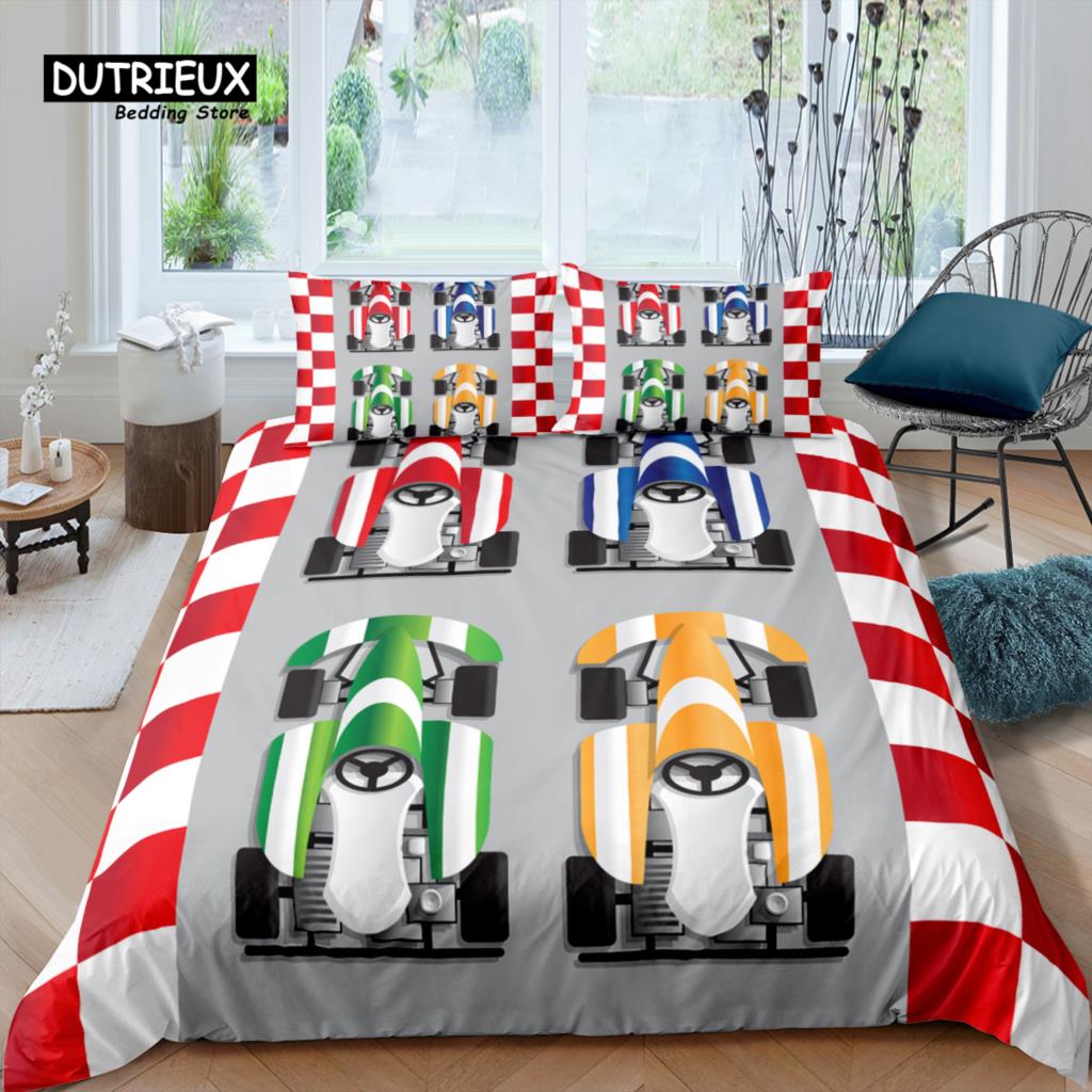 Home Living Luxury 3D Racing Car Bedding Set Athlete Duvet Cover Pillowcase Queen And King Eu/Us/Au/Uk Size Comforter Bedding