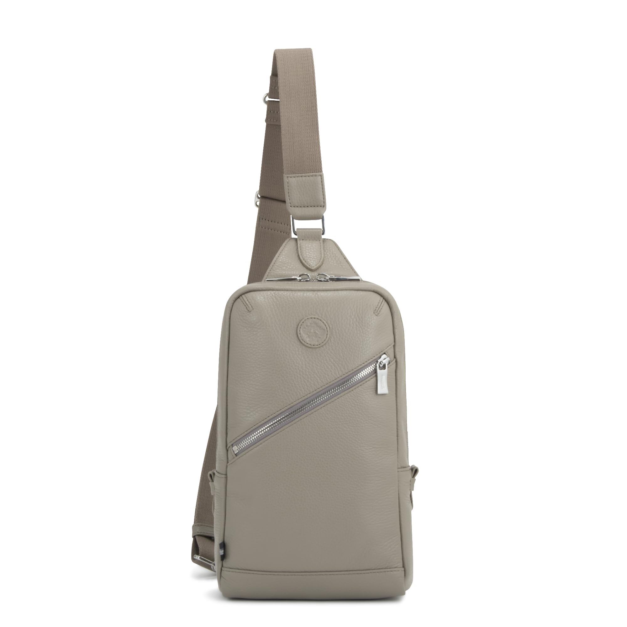 

Orobianco Fiore Italian Leather Body Greige Bag, 4L, 550g, No. 93004, Men s,