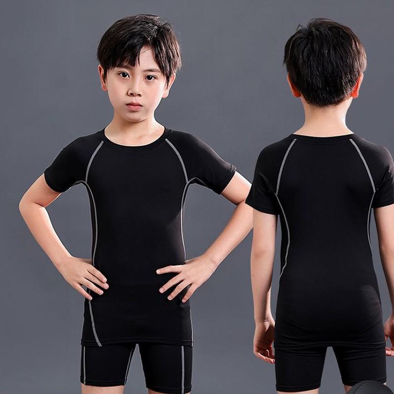 Ensemble de maillot de bain pour garçons Séchage rapide Protection UV Maillot de bain deux pièces Enfants Natation Plage Sports