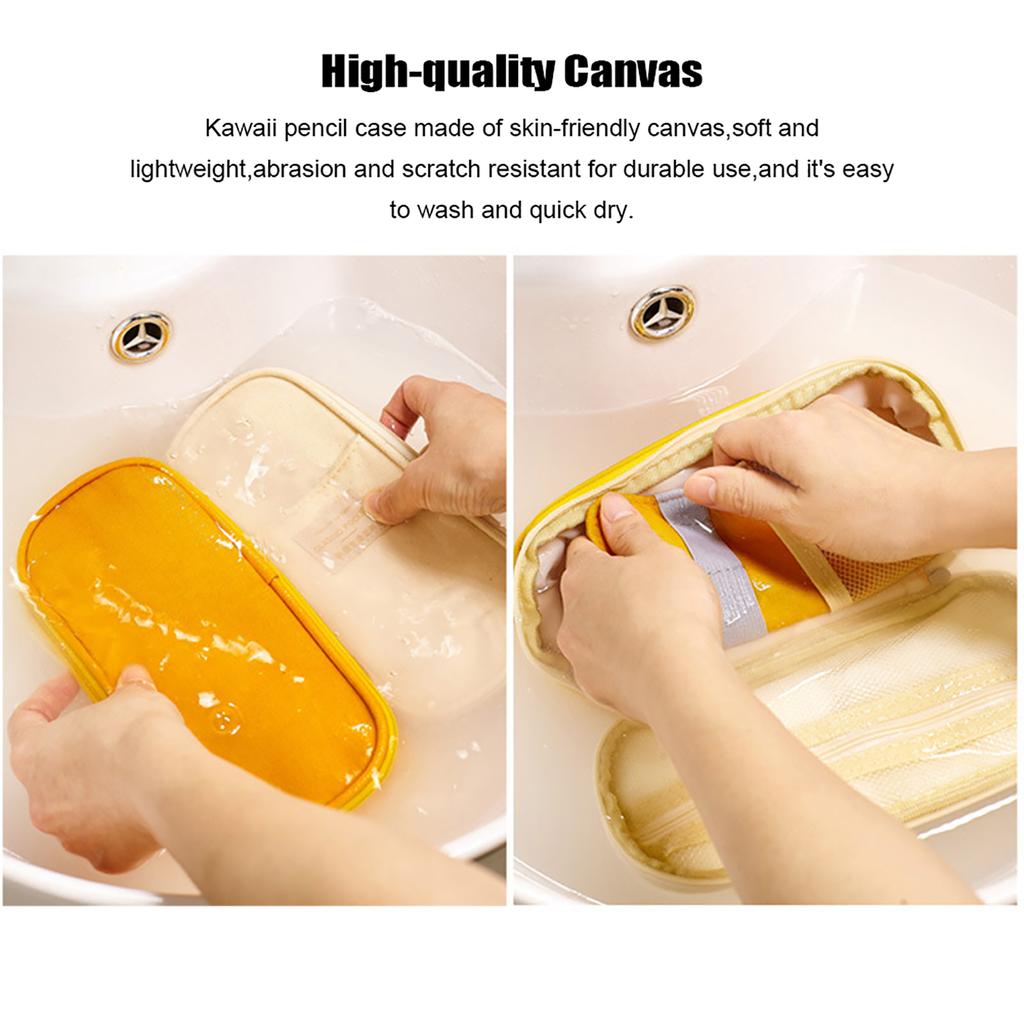 Expandable Big Capacity Pencil Case for Girls Boys School Aesthetic Zipper Pencil Pouches Cute Aesthetic Kawaii Pencil
