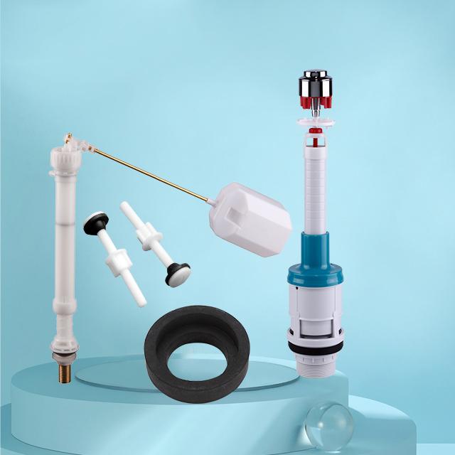 Hot Selling Soft Touch Flush Valve European Style Flush Mechanism Water Closet Cistern Parts Toilet Tank Fitting Repair Kit белый