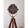 Copper Antique Marine Searchlight Nautical Tripod Floor Lamp Theater Spotlight