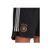 Adidas FW22 Logo Print Three-Stripe Elastic Waist Soccer Shorts Germany Home Kit Men Bottoms Black HJ9605