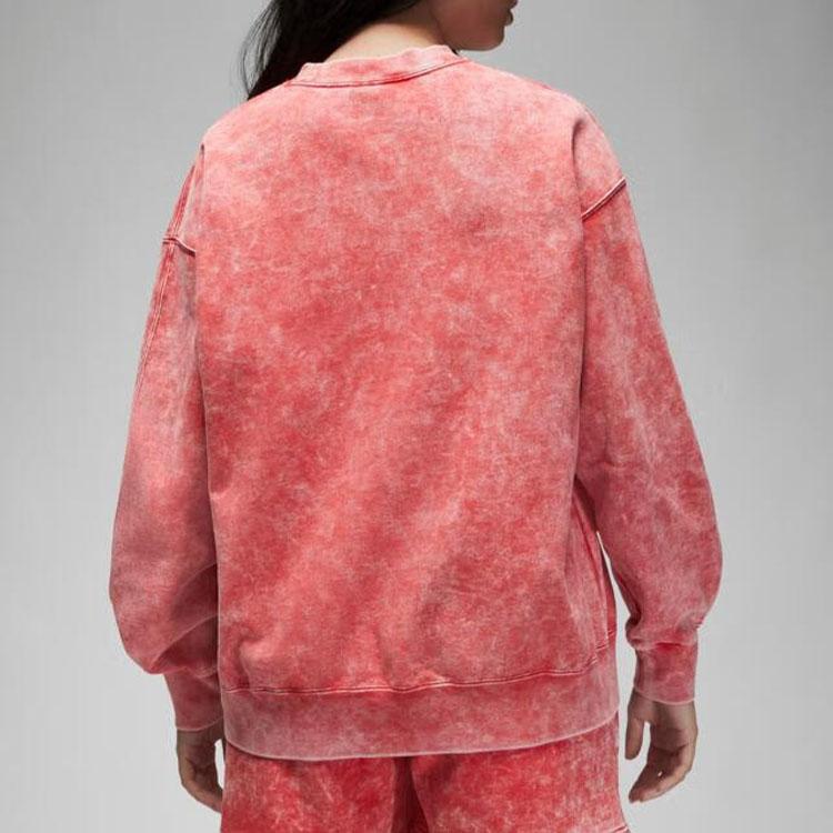 Jordan Flight Classic Jumpman Logo Crew Neck Sweatshirt Women Tops Red DQ4602-605