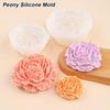1Pcs New DIY Peony Silicone Mold Chocolate Cake Ice Baking Making Tool Flower Soap Mould 3D Resin Mold for Plaster Candle Soap