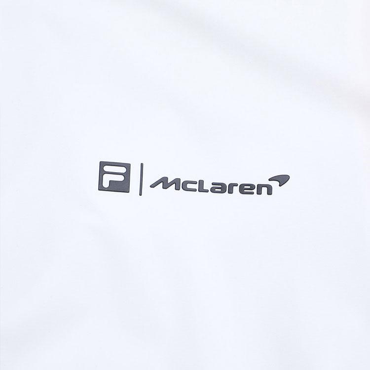 Fila X McLaren Golf Series Letter Logo Print Stand Collar Short Sleeve Polo Shirt Women Polo Shirts Jade-White A11W325126F-WT