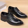 Men's 2025 Dress Leather Shoes Lace-Up Wedding Party Shoes Mens Business Office Oxfords Flats Plus Size Men Fashion
