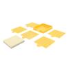 Post-itmallset 5 mallar och 1 färgad Post-it Återanvändbar hållare Förvaringslåda för att hantera att-göra-listor Gul