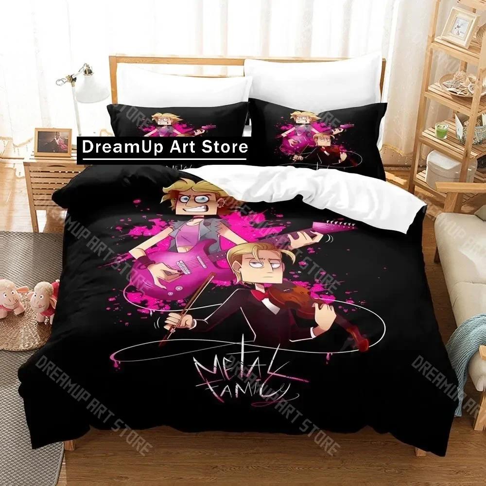 3D Print Metal Family Anime Game Fashion Bedding Set Single Twin Full Queen King Size Bed Set Adult Kid Bedroom Duvetcover Sets