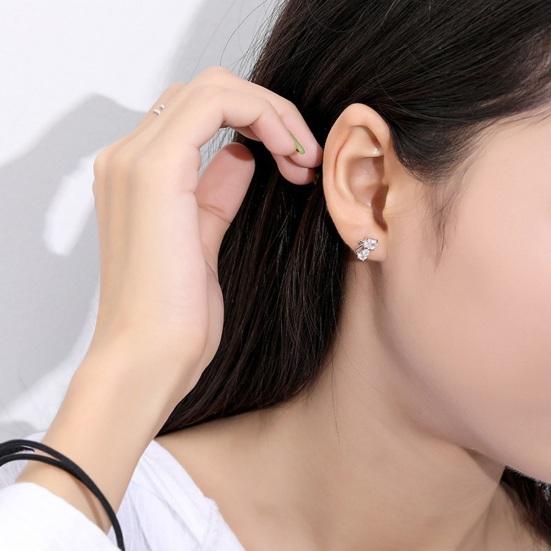 1 Pair Women Drop Earring Water Drop Shape Cubic Zirconia Dangling Earrings Smooth Cutting Reflective Hanging Earrings