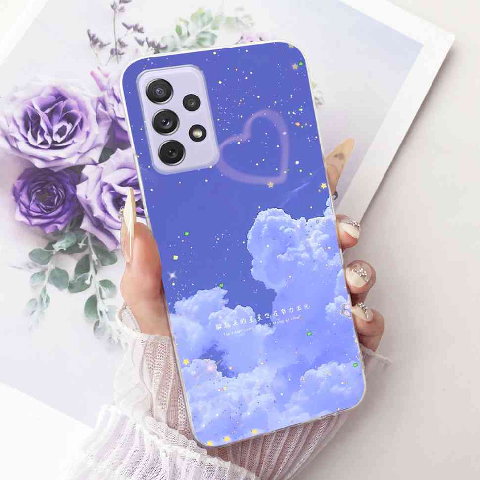 Für Samsung A72 Hülle SM-A725F Fundas Weiches Silikon Luxuriöse Bemalte Abdeckung Hüllen Für Samsung Galaxy A72 Gehäuse Bumper