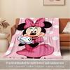 1pc Flannel Minnie Mouse Pink Polka Dot Bedding Throw