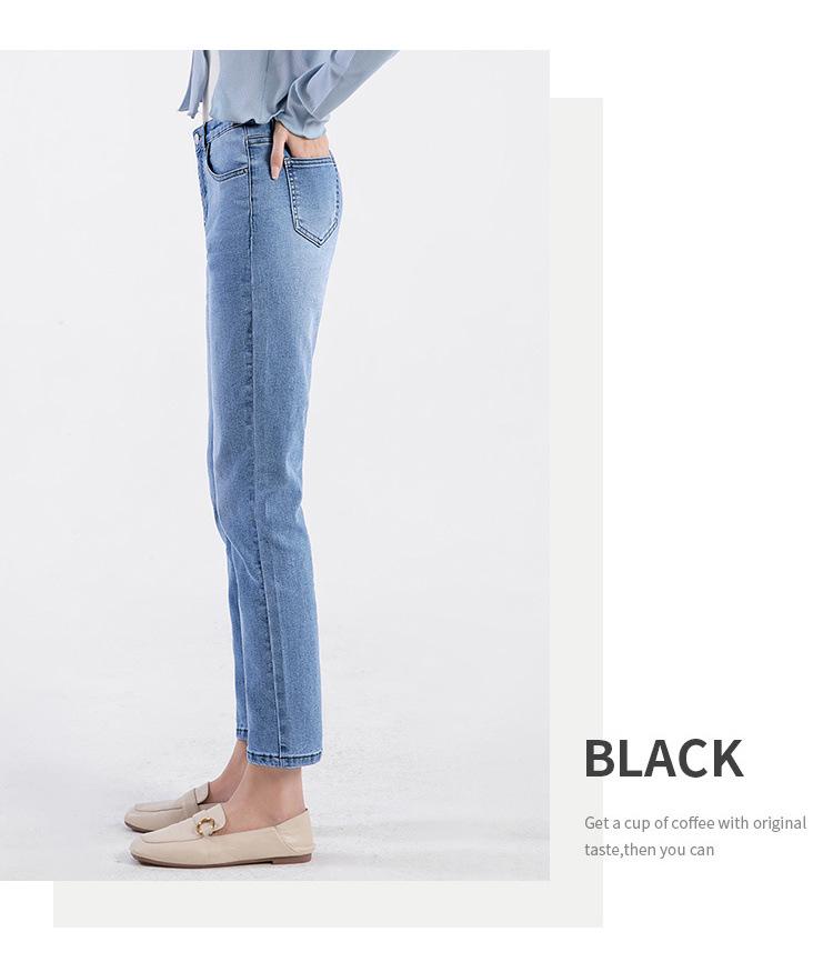 Petite Light Blue High Waist Straight Leg Cigarette Jeans for Women - Slimming Eight/Nine Length (Spring/Summer 2024)