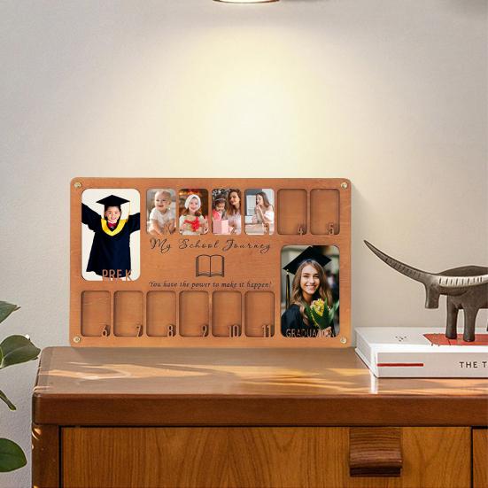 

Деревянная школьная фоторамка для детей дошкольного возраста до 12 лет, фоторамка на память, настенное крепление для школьного фотоколлажа, украшение