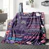 To My Granddaughter Home Customize Your Name Blankets Soft Comfortable Lightweight Allseason Multiuse Throw Blanket For Couch Office Bed Living Room