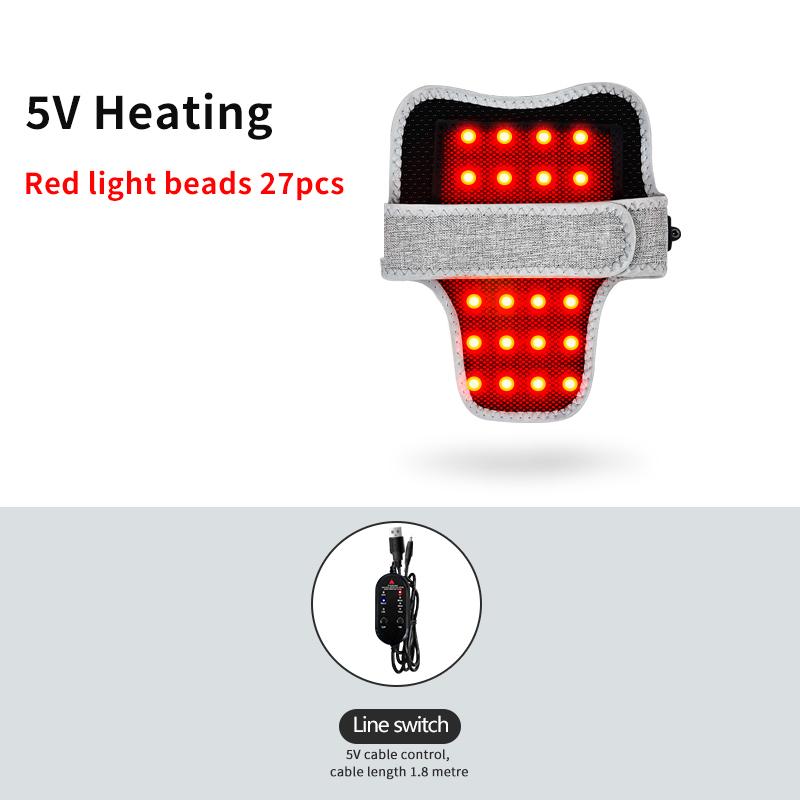 Red Light Therapy Heated Neck Massager Usb-Powered Cervical Soreness Stiffness/Numbness Migraine Stress Relief Sleep Support