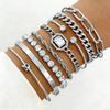Multi-layer Punk Hip Hop Beaded Bracelet Set for Women