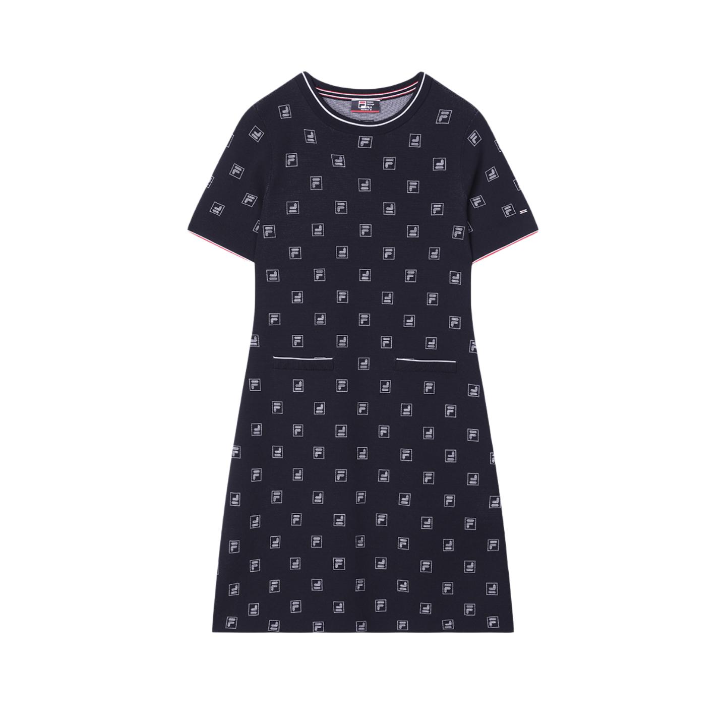 

FILA Modern Heritage Series Printed Elegant Short Sleeve Dress Women dresses F11W421303FNV S