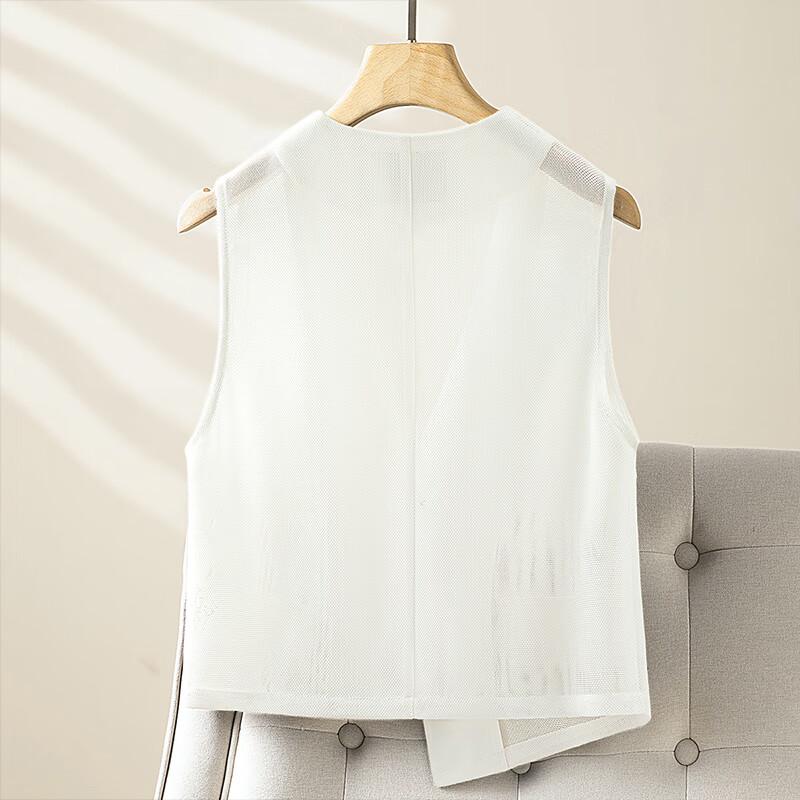 Gilet a rete scollatura a V da donna
