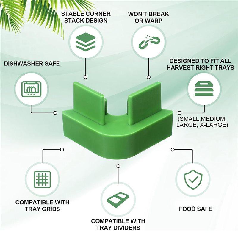 ABMH-Tray Stacker Set(16-Pieces) For Harvest Right Freeze Dryer-Enhanced Storage& Stability For Freeze-Dried Food
