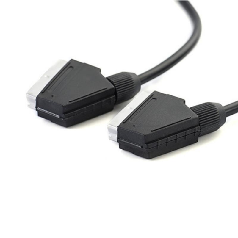 SCART-Stecker auf SCART-Stecker 21-Pin Datenverbindungskabel Scart-Kabel Scart-Schnur Für Videokonverter Spielkonsolen-Zubehör